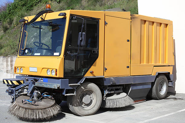 Modern street sweeper cleaner truck